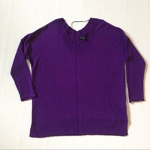 Xl worthington sweater tunic v neck purple